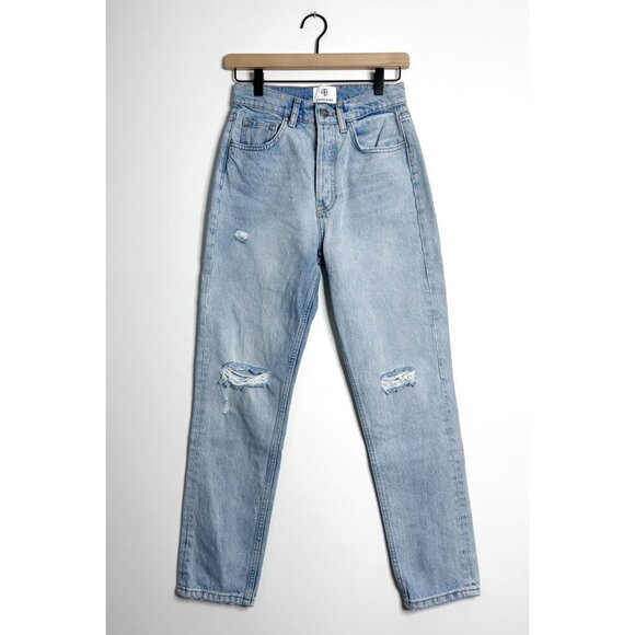 ANINE BING Sonya Jeans Destructed Classic Blue - Picture 1 of 10
